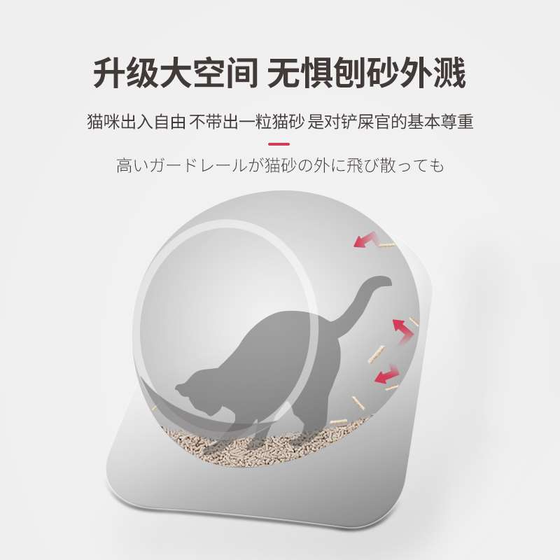 极速太空舱猫砂盆大号全封闭式猫B沙盆除臭防外溅猫屎盆猫厕所猫