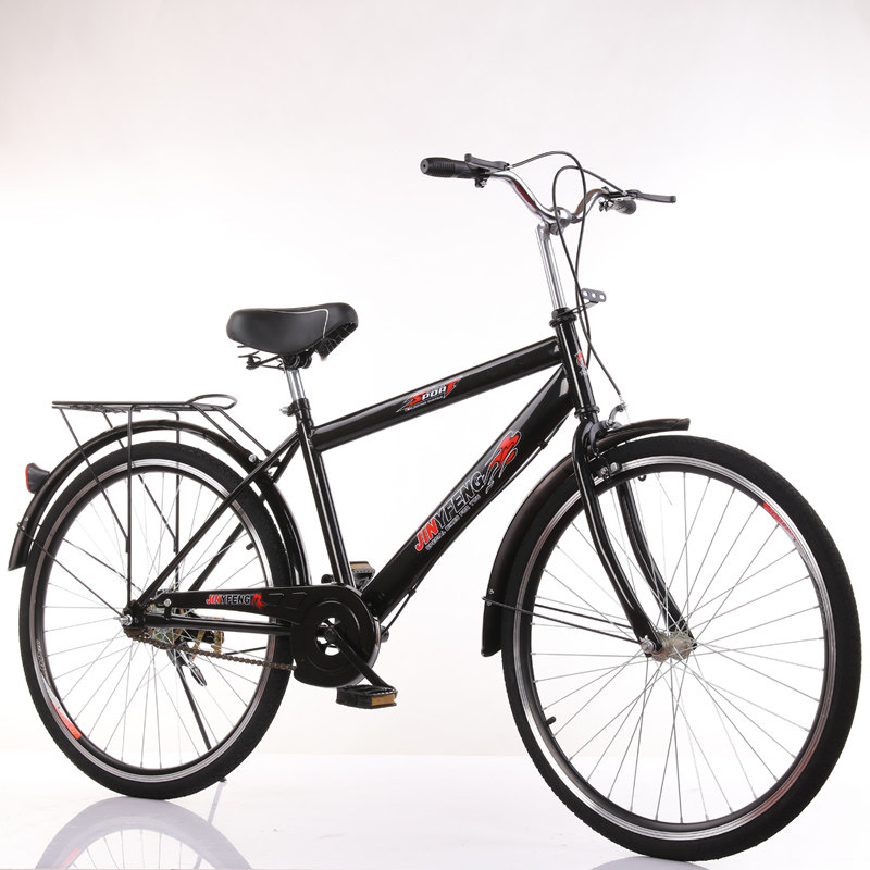 极速自行车女通勤上班单车代步实心胎轻便普通变O速24寸26大人成