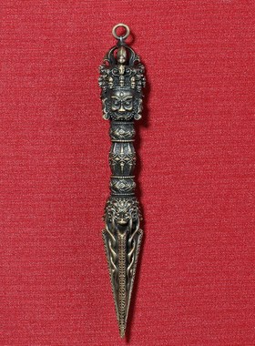 极速藏式黄铜三面普巴金刚橛吊坠金刚H降魔杵个性时尚流行饰品钥