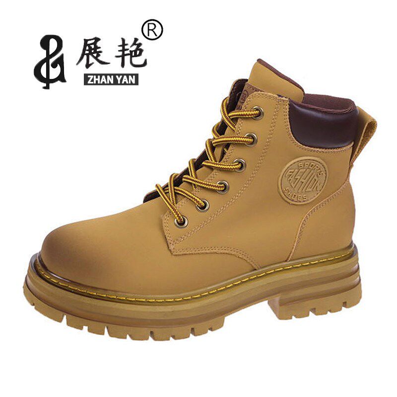 新品大黄蜂马丁靴女款2026年新款秋季iIns英伦风厚底大黄靴春秋短