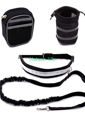 极速Pet Dog Leash Lead Strap Rope WaiHst Walking Runing Belt