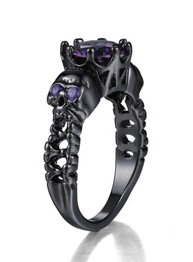 极速Punk Skull Retro Gothic Rings EFor Women Men Halloween W