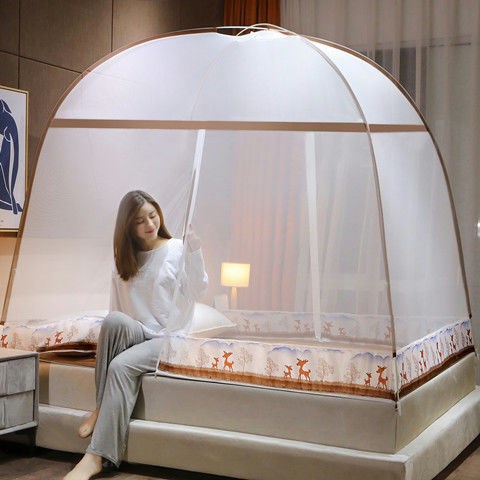 极速加密加厚蒙古i包蚊帐免安装1.5米1.8双人床家用1.2米单人宿舍