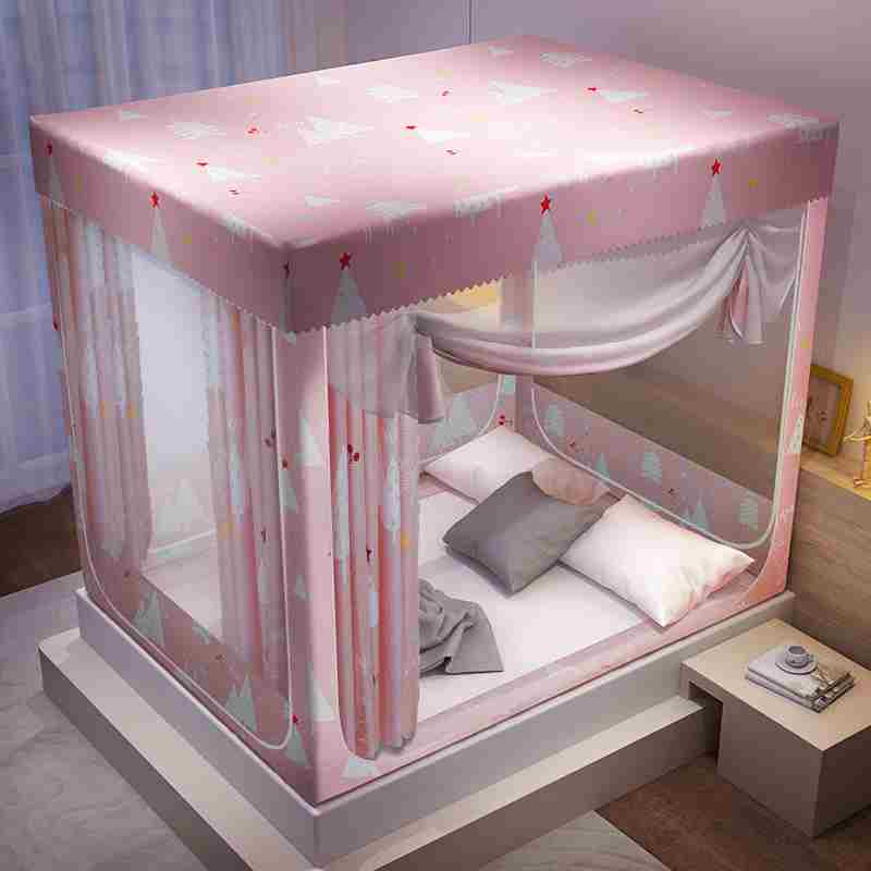 极速加密蚊帐家用卧室支架儿童防摔蒙古包床帘遮光Q拆洗2022年新