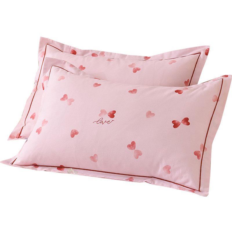 极速加厚纯棉磨毛枕套48x74一对装男枕头套单人双人T100全棉枕芯