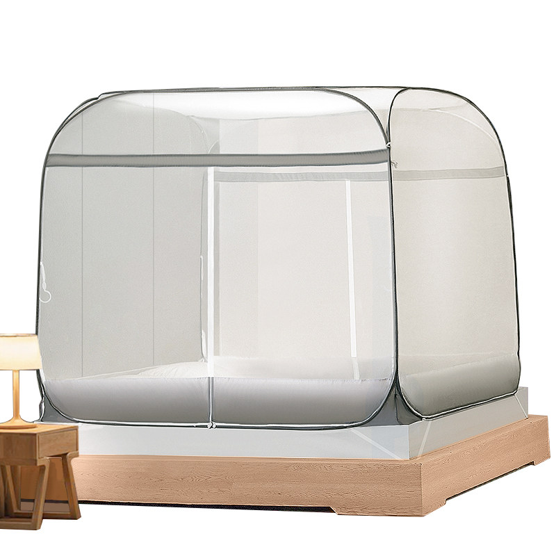 极速防摔蒙古包蚊帐家用免安装1.5/1.8m床折叠O2米床封闭拉炼2022