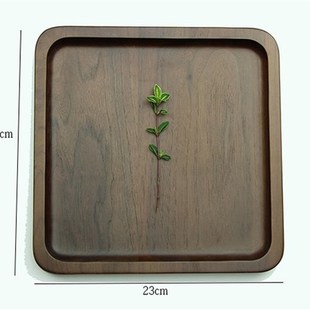 Walnut Dish Tray Tea Serving Plate 極速Blacck Rectangular