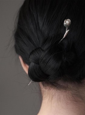 极速小苍兰 复古银铃兰发簪古风银D簪步摇小众气质优雅少女感发簪