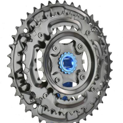 极速登山自行车方孔大齿盘21速9 27速24链轮铝合金曲柄.中轴套装