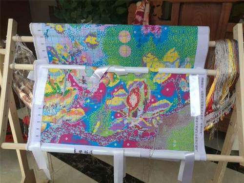 极速。十字绣架子l超厚大号可调立式不锈钢家用实木可调节橡木架