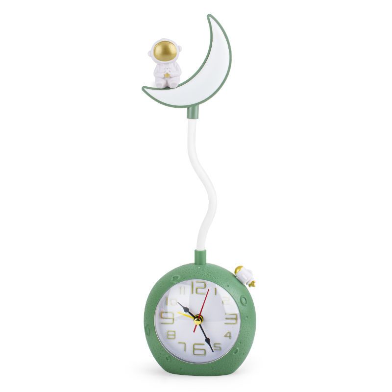 极速小夜灯闹钟一l体学生用儿童女孩宿舍台灯学习床头灯卧室护眼