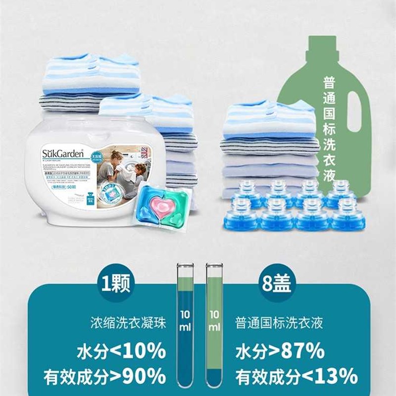 极速【店d播专享】蔬果园三合一洗衣凝珠50颗*3盒