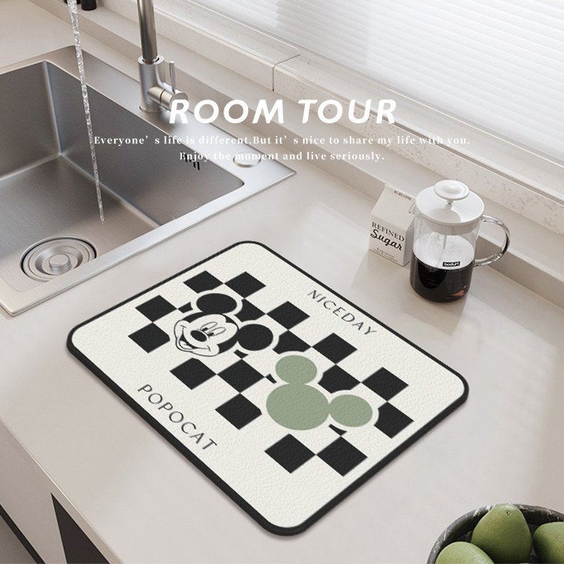 极速米奇厨房台面沥水垫硅u藻泥吸水垫洗碗筷吧台控水垫桌面防滑,居家布艺,厨房地垫,淘宝优惠券,粉丝福利购,淘宝优惠卷