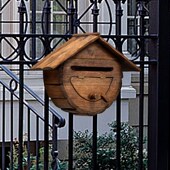 新品 复古实木质信箱别墅信报箱室外挂墙J邮筒意见箱创意信箱盒复