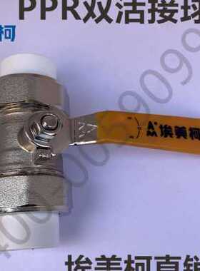 极速埃美b柯291黄铜PPR双头活接球阀双活结PPR球阀加厚加重耐压20