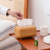 极速纸巾盒d艺术感桌面抽纸盒原木色家用客厅餐厅茶几创意简约木