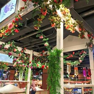 极速阳台外d机空调花藤地面水管遮挡电视柜电源线超市布置吊顶栏