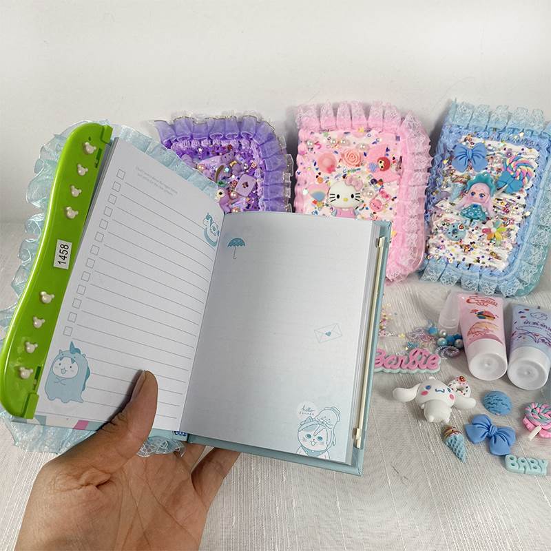 极速小学生手工制作diyt奶油胶材料包女生手帐本女孩自制日记笔记