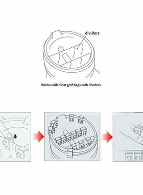 极速14Pcs Golf Club Clip On Clamp HolHder Stand Organizer Cl