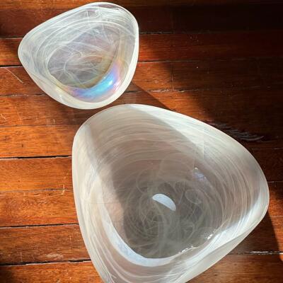 边集EDITOR 意大利Tammaro home TRIS珠光碗穆拉诺玻璃水果盘耐热