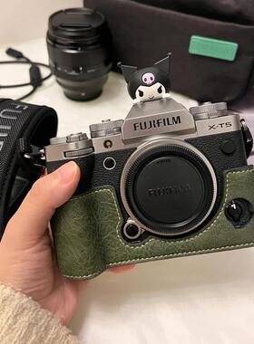 富士XT5保护套xt4相机包xs20半包底座xt30二代皮套xt20壳XS10配件