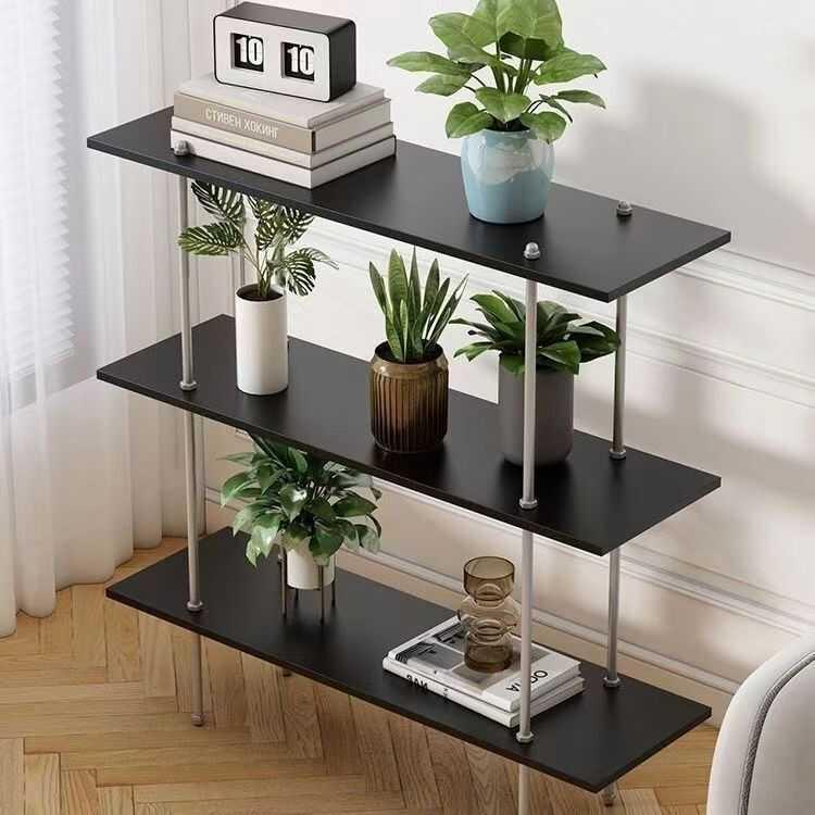 2024新款花架子客厅落地式置物架多层不锈钢展示架边几阳台置物架