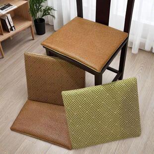 夏季藤席坐垫凉席椅垫办公室防滑中式实木餐椅垫汽车透气学生凉垫