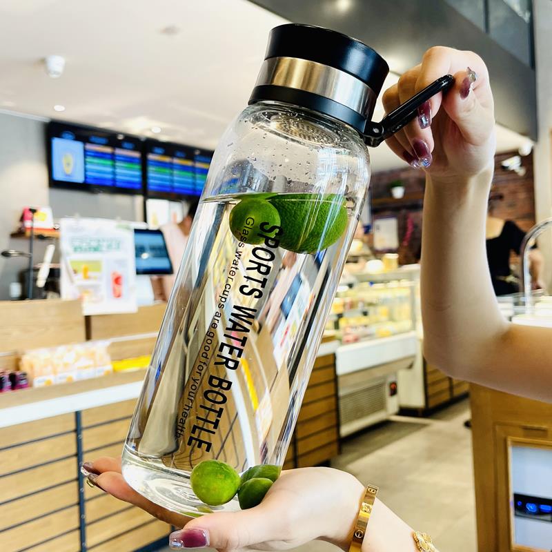 大容量水杯可携式男士泡茶杯茶水分离玻璃杯2000ml个人专用高档杯