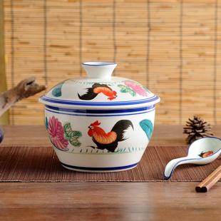 陶瓷汤碗带盖子翅盅燕窝盅隔水炖锅鸡煲汤盅炖罐蒸蛋甜品大容量专