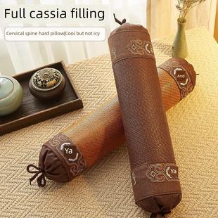 全决明子颈椎枕头硬枕睡眠睡觉单人圆枕苦荞麦壳艾草糖果圆柱形枕