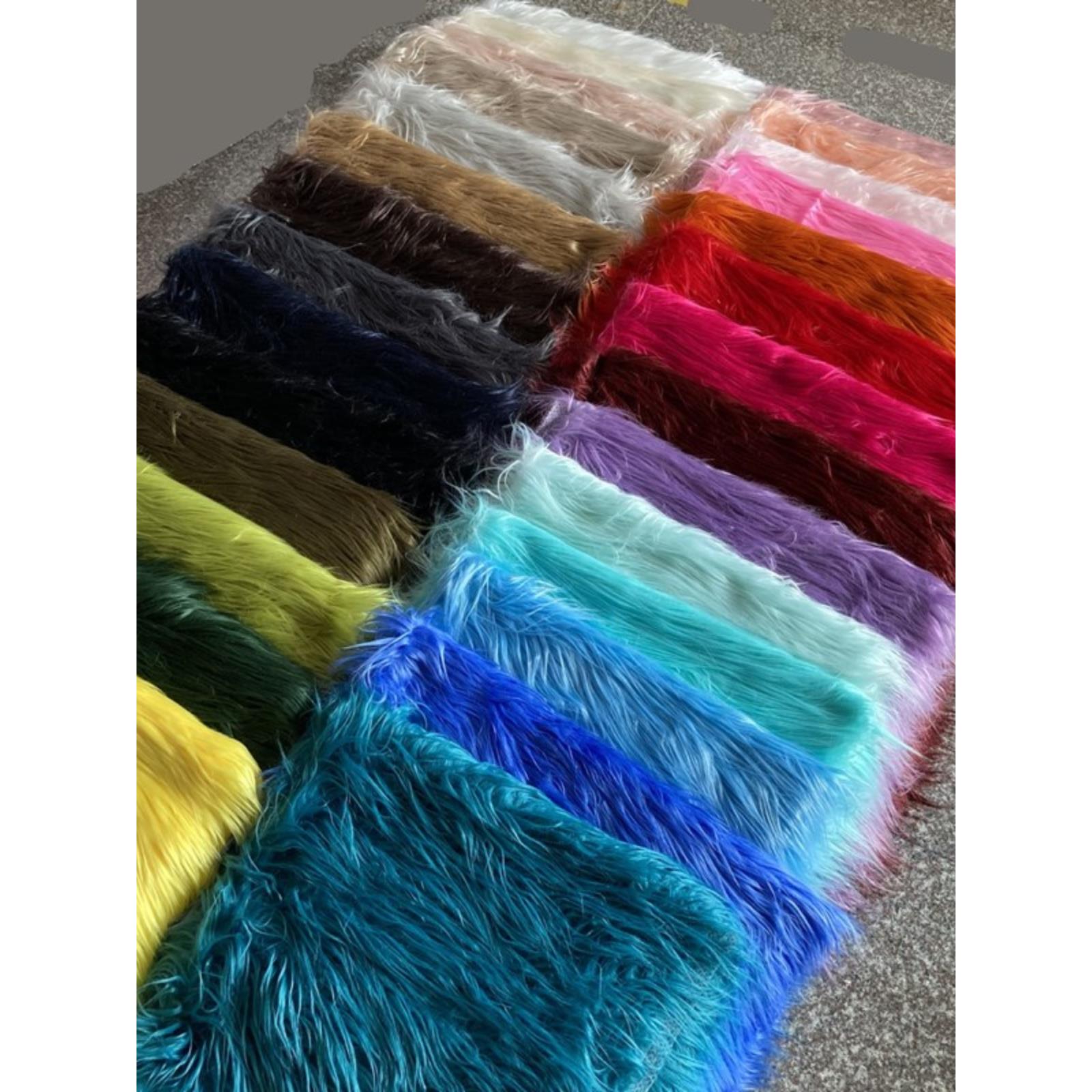 长毛绒布料人造皮草毛料水洗毛滩羊毛长毛滚束兽装人偶装饰长毛毛