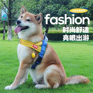 狗狗牵引绳宠物马鞍胸背带防爆冲柴犬比熊小狗胸背户外宠物牵引绳