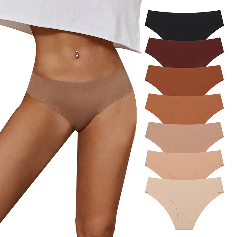 女款无痕女士内裤a类冰丝透气运动低腰裸感三角裤女