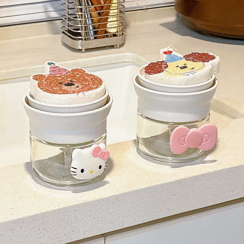 按压式玻璃瓶乳液器家用洗碗池水槽边可爱按压瓶厨房洗洁精分装瓶,厨房/烹饪用具,按压嘴,淘宝优惠券,粉丝福利购,淘宝优惠卷