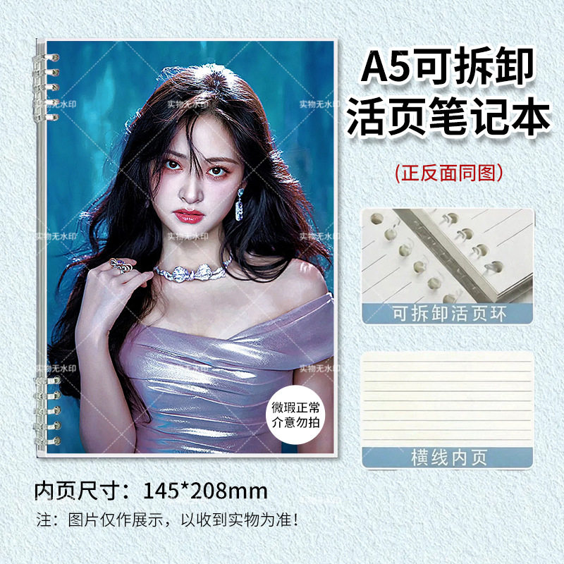 塑料沈月美女应笔记本/记事本