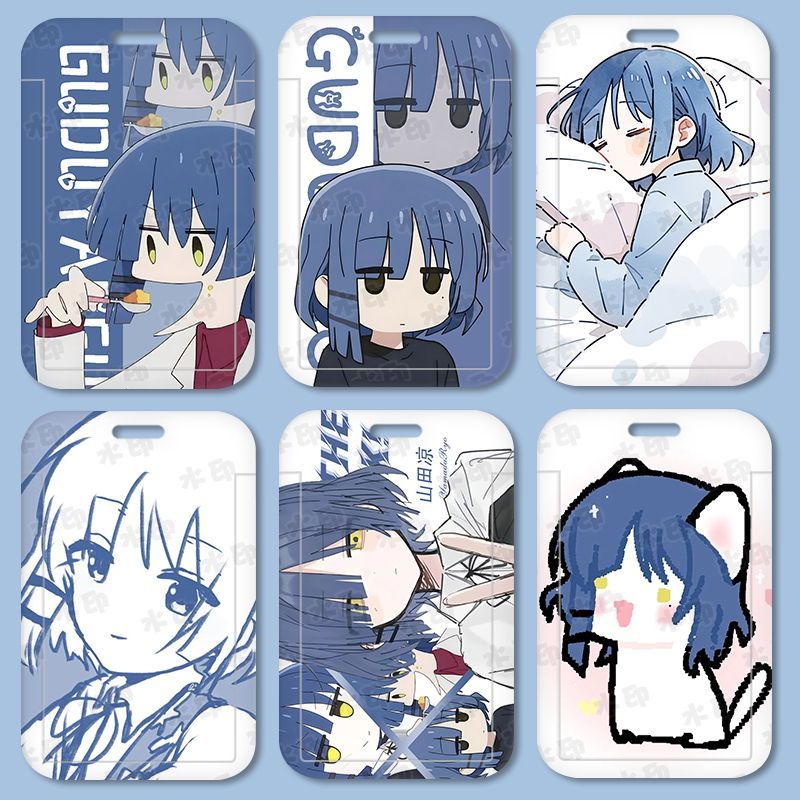 孤独摇滚山田凉卡套同人周边饭卡学生厂牌伸缩挂脖卡套高颜值ins