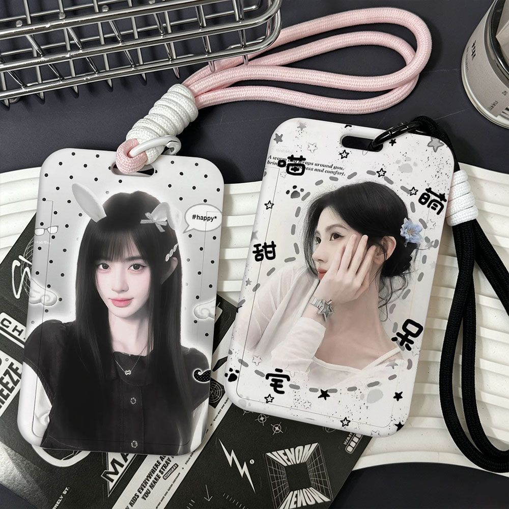鞠婧祎氛围感周边学生滑盖卡套饭卡公交卡保护套身份证件门禁卡女图片