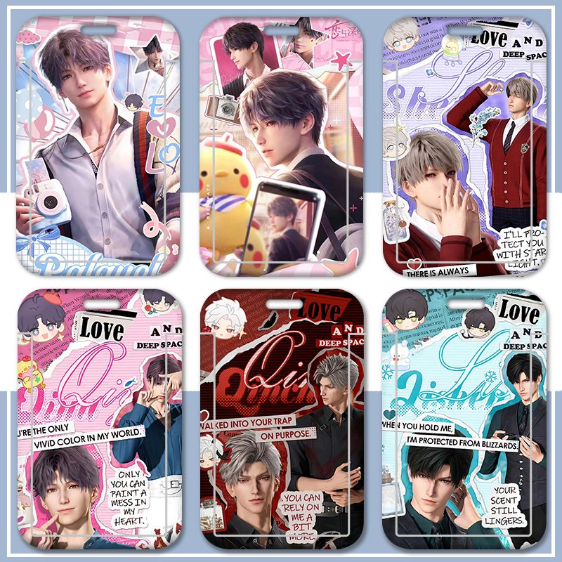 恋与深空黎深祈煜沈星回饭卡套学生水卡滑盖带挂绳秦彻透明校园卡