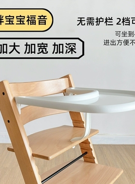 【免围栏加大餐盘】适配stoke加大餐盘成长椅餐盘可单用nuskin
