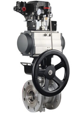 极速气动V型球阀VQm647H泥浆颗粒耐磨固定式偏心半V型不锈钢防爆