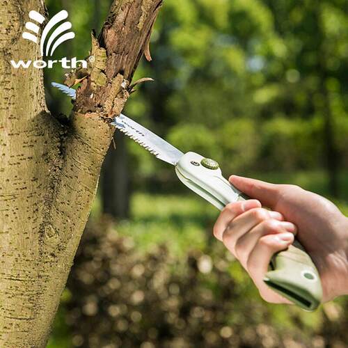 极速worth园艺折叠手工锯园y林绿Z化锯树锯子家用小型手工锯枝神