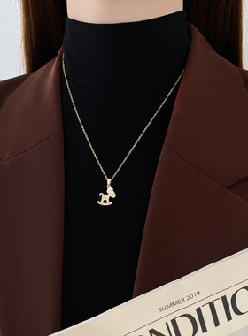 极速马上有钱项链女设计感小众轻奢2D021年新款潮网红毛衣链秋冬
