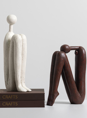 新品装饰推荐圆头人摆件酒店样y板房家居客厅简约玄关可爱送礼北