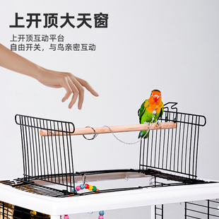 极速透明鸟笼鹦鹉笼横丝鸟笼虎皮玄凤H大型超大号观赏鸟笼子别墅
