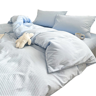 极速华夫格被套单件150x200x23F0夏季 单人被罩宿舍纯水洗棉磨毛被