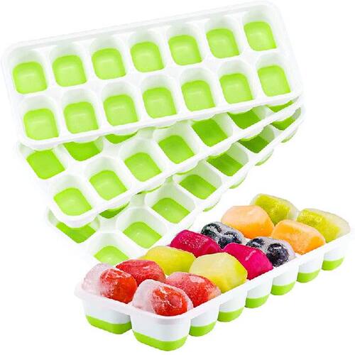 极速Ice Cubeg Trays Silicone Ice Cube Tray with Removable Li