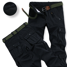 极速Winter Thicken Fleece Army CargoF Tactical Pants Overall