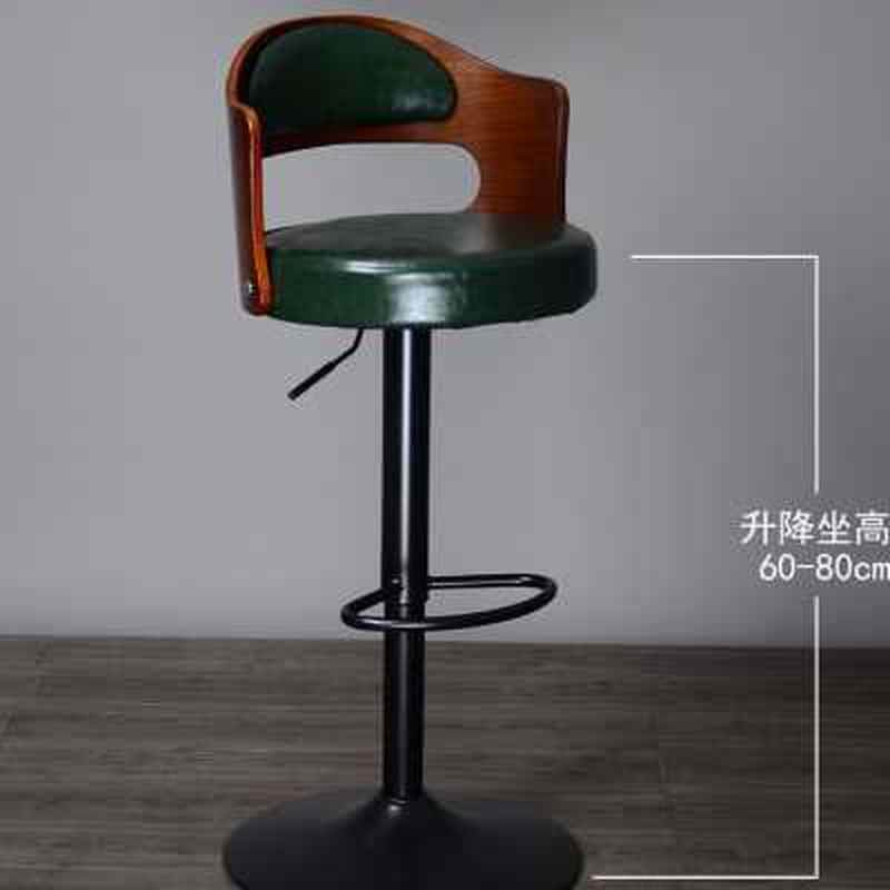 新品吧台a椅升降现代简约高脚吧台凳子家用靠背收银前台实木欧式