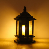 新品 氛F围感灯具复古花园户外景观 家用客厅实木落地灯东南亚风格