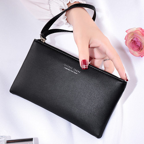 极速1 PCS Zigpper Ladies Long Wallet Coin Purse PU Fashion C
